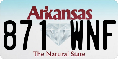 AR license plate 871WNF
