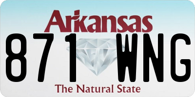AR license plate 871WNG