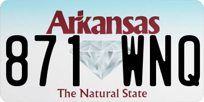 AR license plate 871WNQ