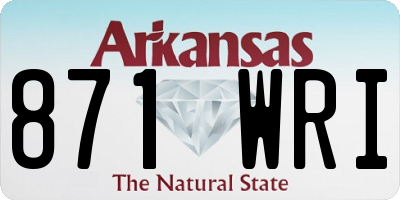AR license plate 871WRI