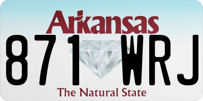 AR license plate 871WRJ