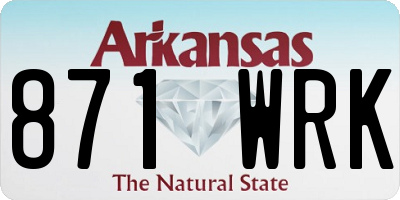 AR license plate 871WRK