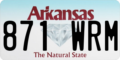 AR license plate 871WRM