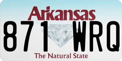 AR license plate 871WRQ