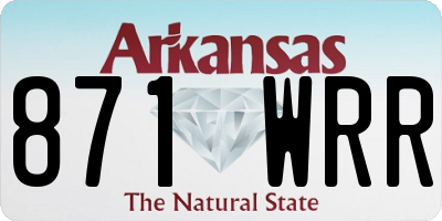 AR license plate 871WRR