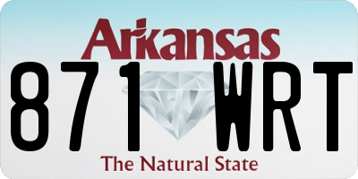 AR license plate 871WRT