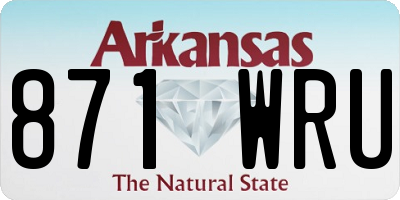 AR license plate 871WRU