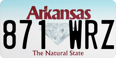 AR license plate 871WRZ