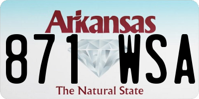 AR license plate 871WSA