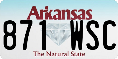 AR license plate 871WSC