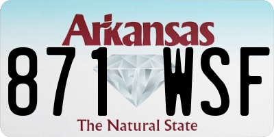 AR license plate 871WSF
