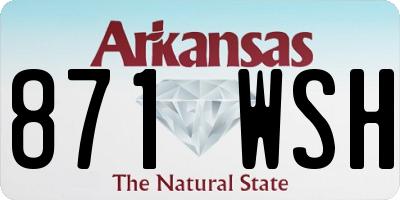 AR license plate 871WSH