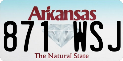 AR license plate 871WSJ