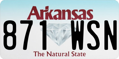 AR license plate 871WSN