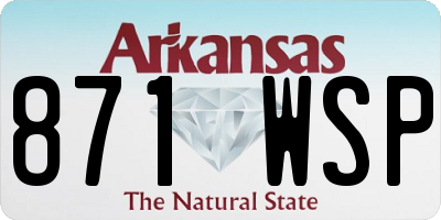 AR license plate 871WSP