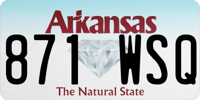 AR license plate 871WSQ