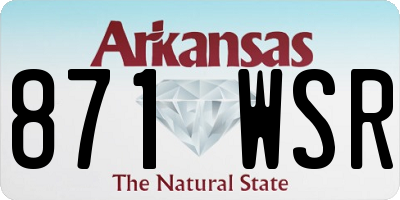 AR license plate 871WSR