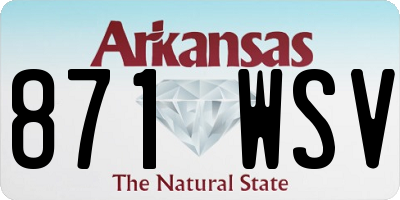 AR license plate 871WSV
