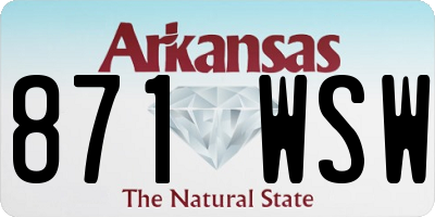 AR license plate 871WSW