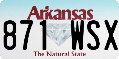 AR license plate 871WSX