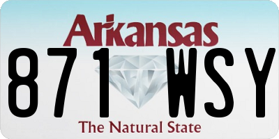 AR license plate 871WSY