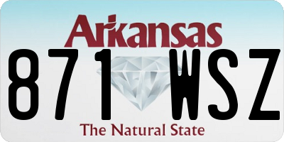 AR license plate 871WSZ
