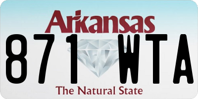AR license plate 871WTA