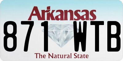 AR license plate 871WTB