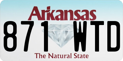 AR license plate 871WTD