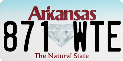AR license plate 871WTE