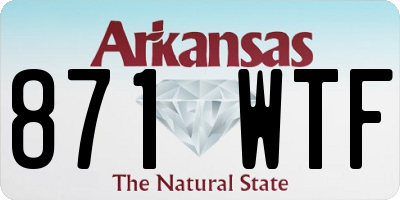 AR license plate 871WTF