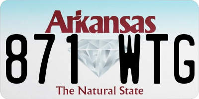 AR license plate 871WTG