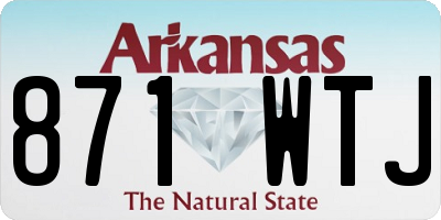 AR license plate 871WTJ