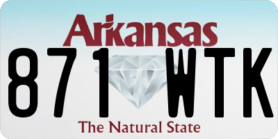 AR license plate 871WTK