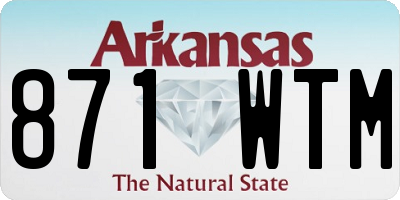 AR license plate 871WTM