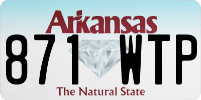 AR license plate 871WTP