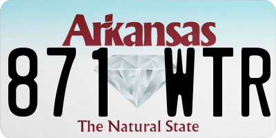 AR license plate 871WTR