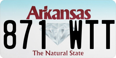 AR license plate 871WTT