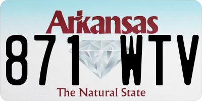 AR license plate 871WTV
