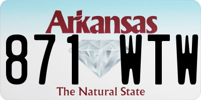 AR license plate 871WTW