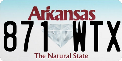 AR license plate 871WTX