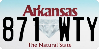 AR license plate 871WTY