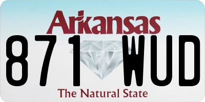 AR license plate 871WUD