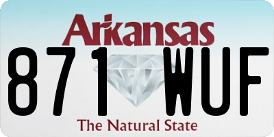 AR license plate 871WUF