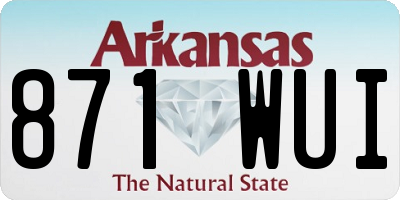 AR license plate 871WUI