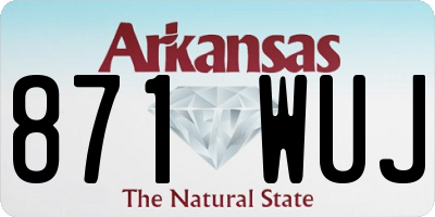 AR license plate 871WUJ