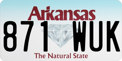 AR license plate 871WUK