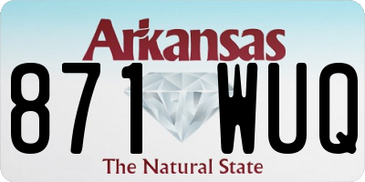 AR license plate 871WUQ