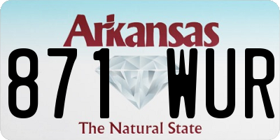 AR license plate 871WUR