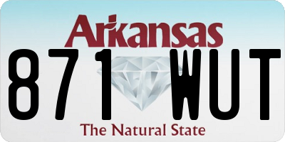 AR license plate 871WUT